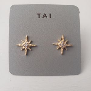Tai Gold Plated Starburst Studs